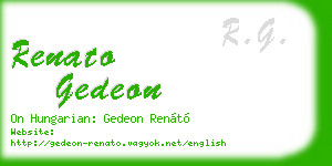 renato gedeon business card