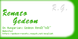 renato gedeon business card